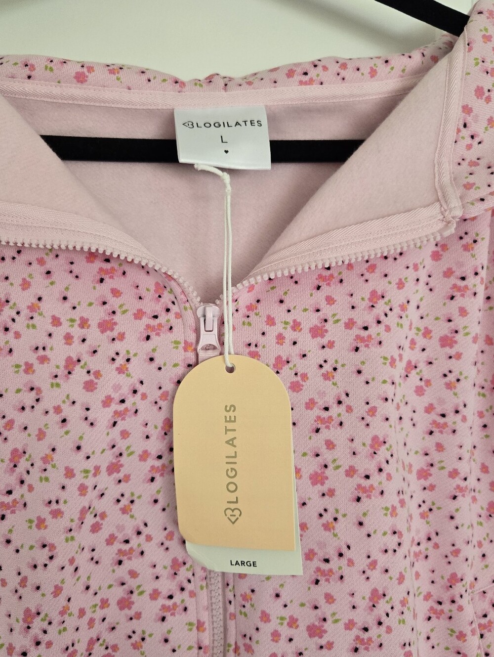 NWT Blogilates Women's Mommy & Me Marshmallow Full Zip Hooded Sweatshirt, Pink - Picture 8 of 8